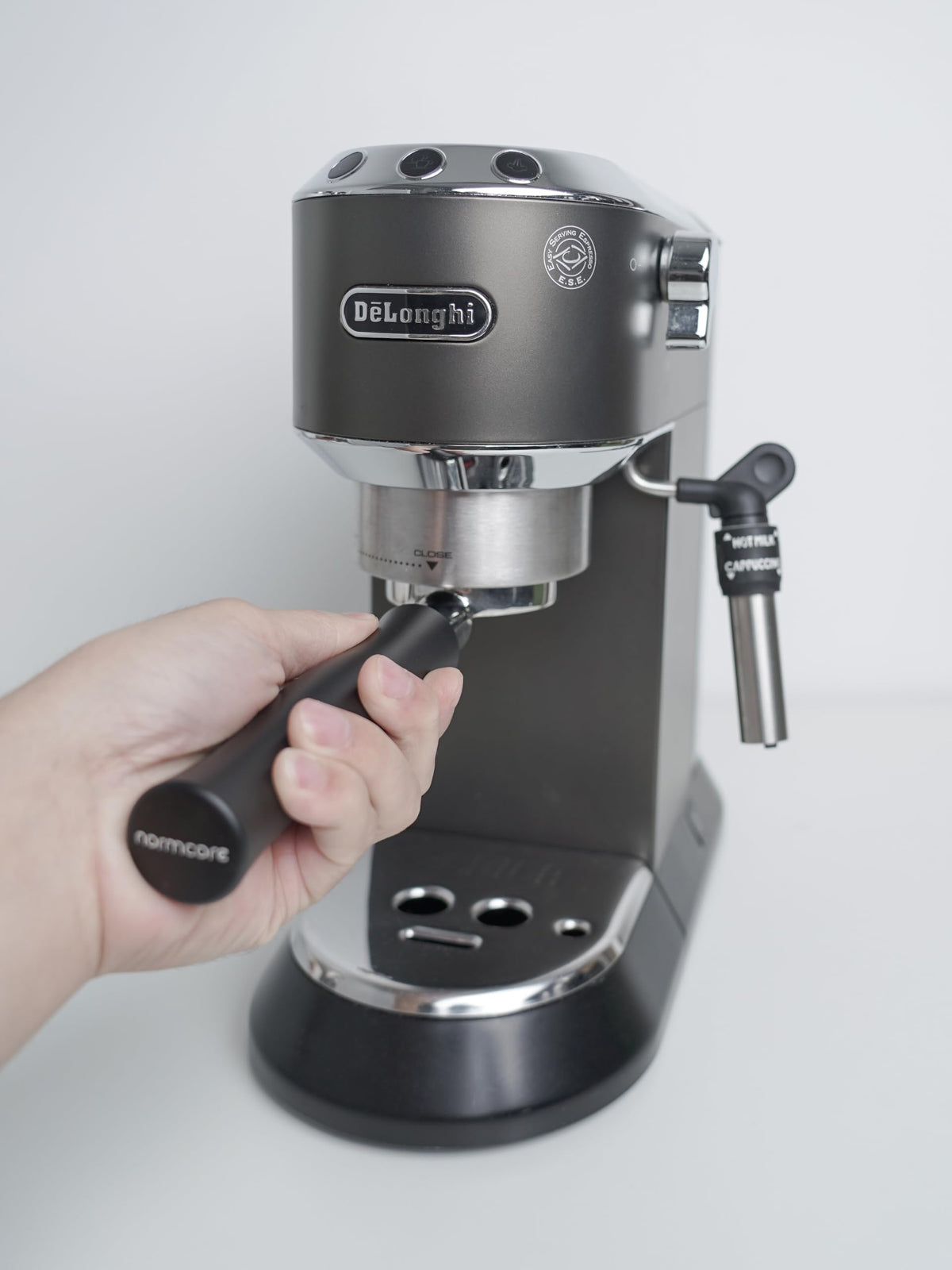 51mm Naked Bottomless Portafilter 3 Ears Fits Delonghi Dedica EC680 and EC685