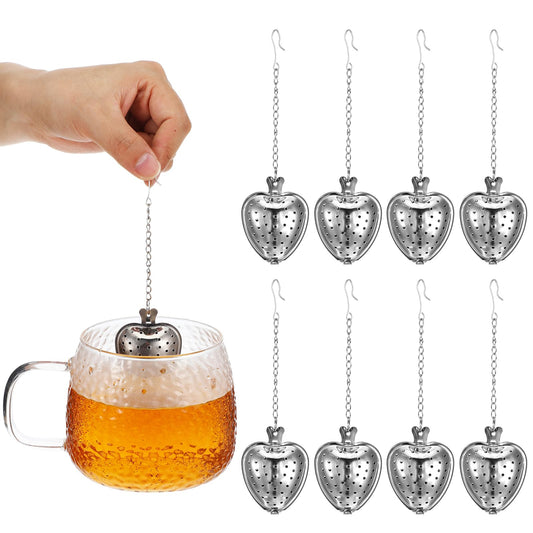 40 Pcs Stainless Steel Tea Ball Mesh Tea Infuser Strainers Premium Tea Filter Tea Interval Diffuser with Extended Chain Hook for Brew Loose Leaf Tea and Seasonings &spices