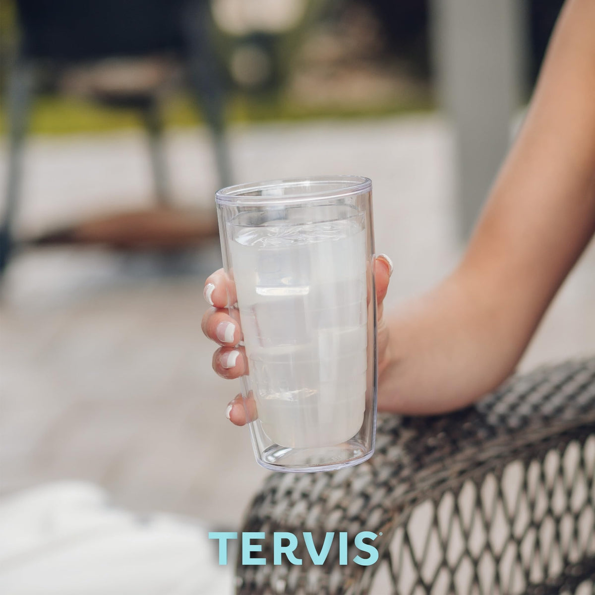 Clear & Colorful Tabletop Made in USA Double Walled Insulated Tumbler Travel Cup Keeps Drinks Cold & Hot (4 Count)