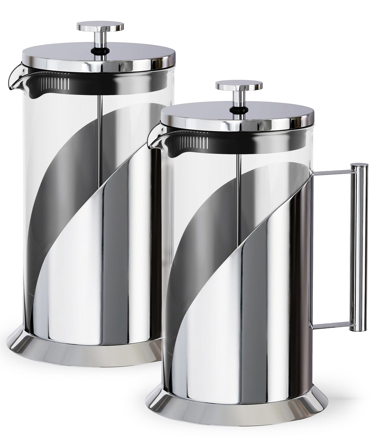 Stainless Steel French Press Coffee Maker 34 oz (2 Count)