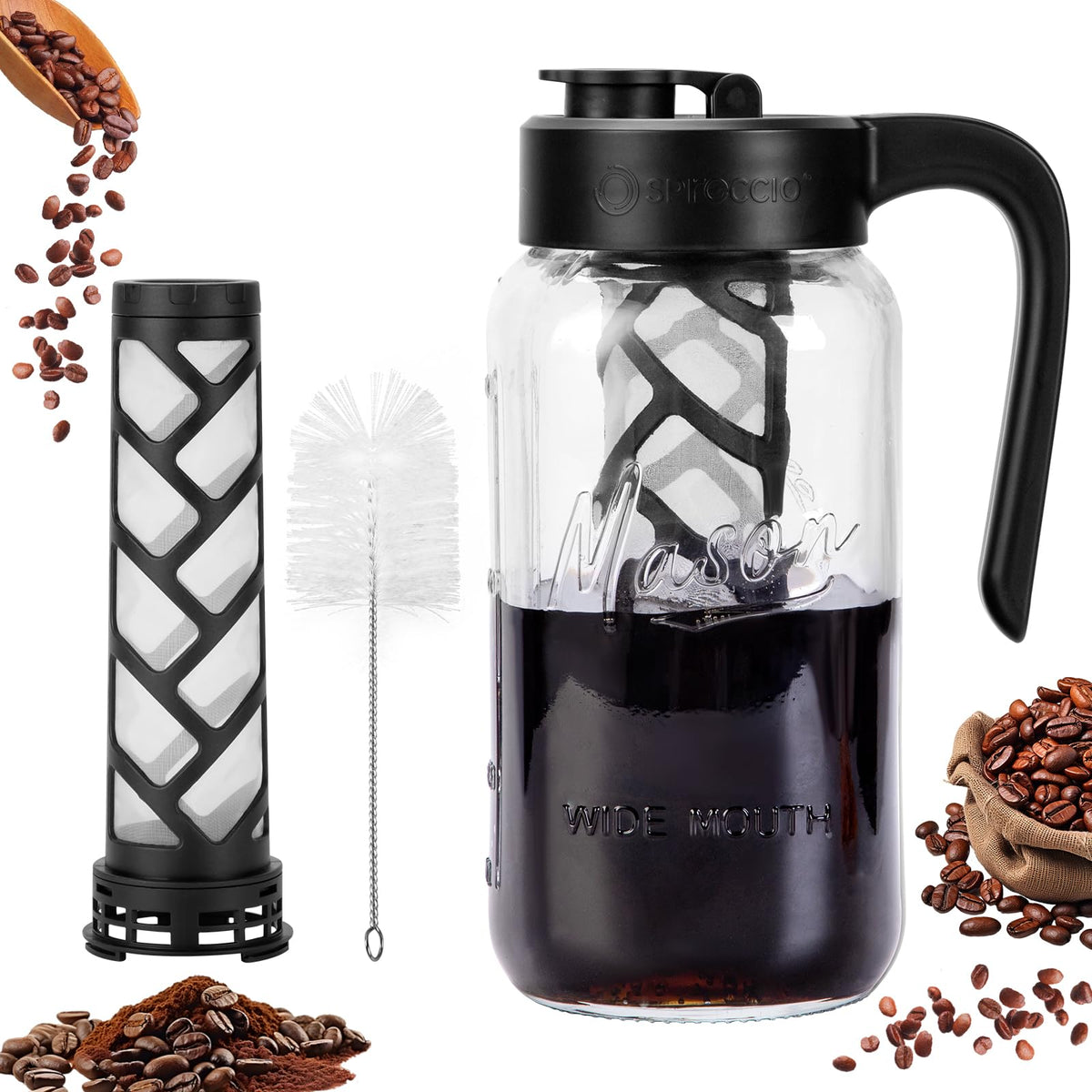 Cold Brew Coffee Maker Glass (2 Count)