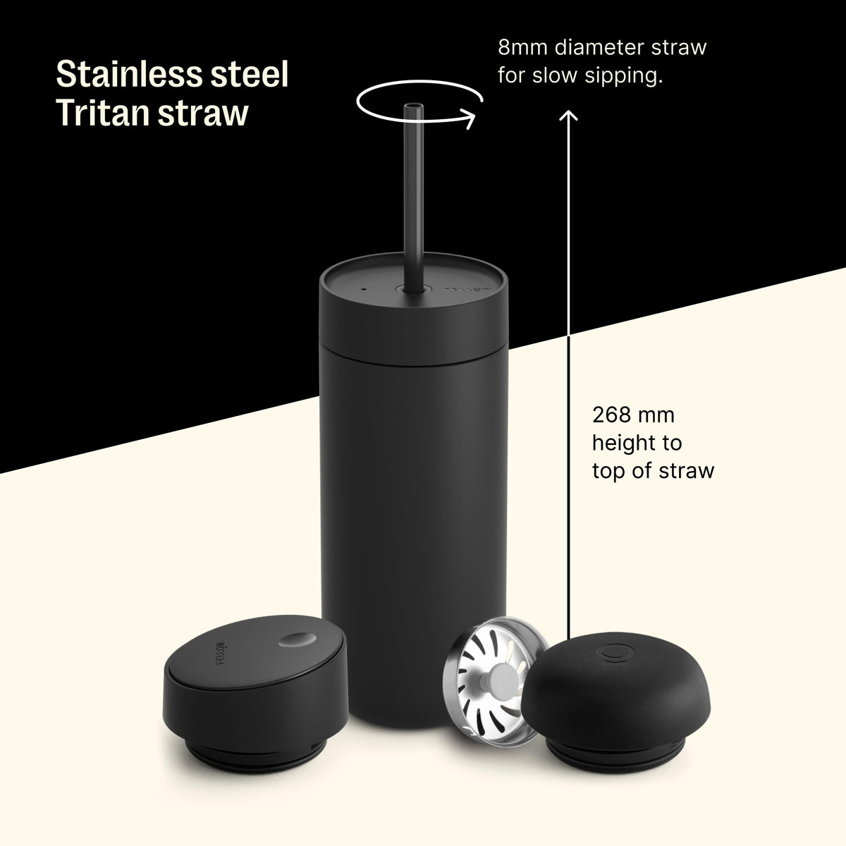 Carter 3-in-1 Ceramic Lined Travel Coffee Mug Tumbler 16 oz
