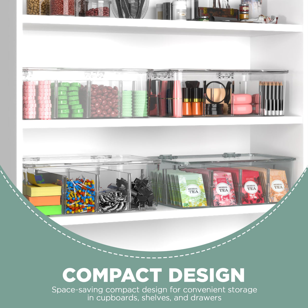 Tea Bag Organizer with Lids