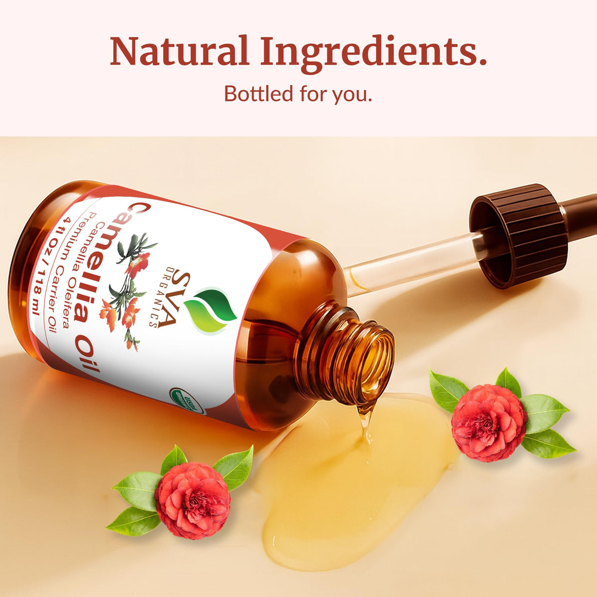 SVA Organic Camellia Seed Carrier Oil with Dropper (4 Fl Oz)