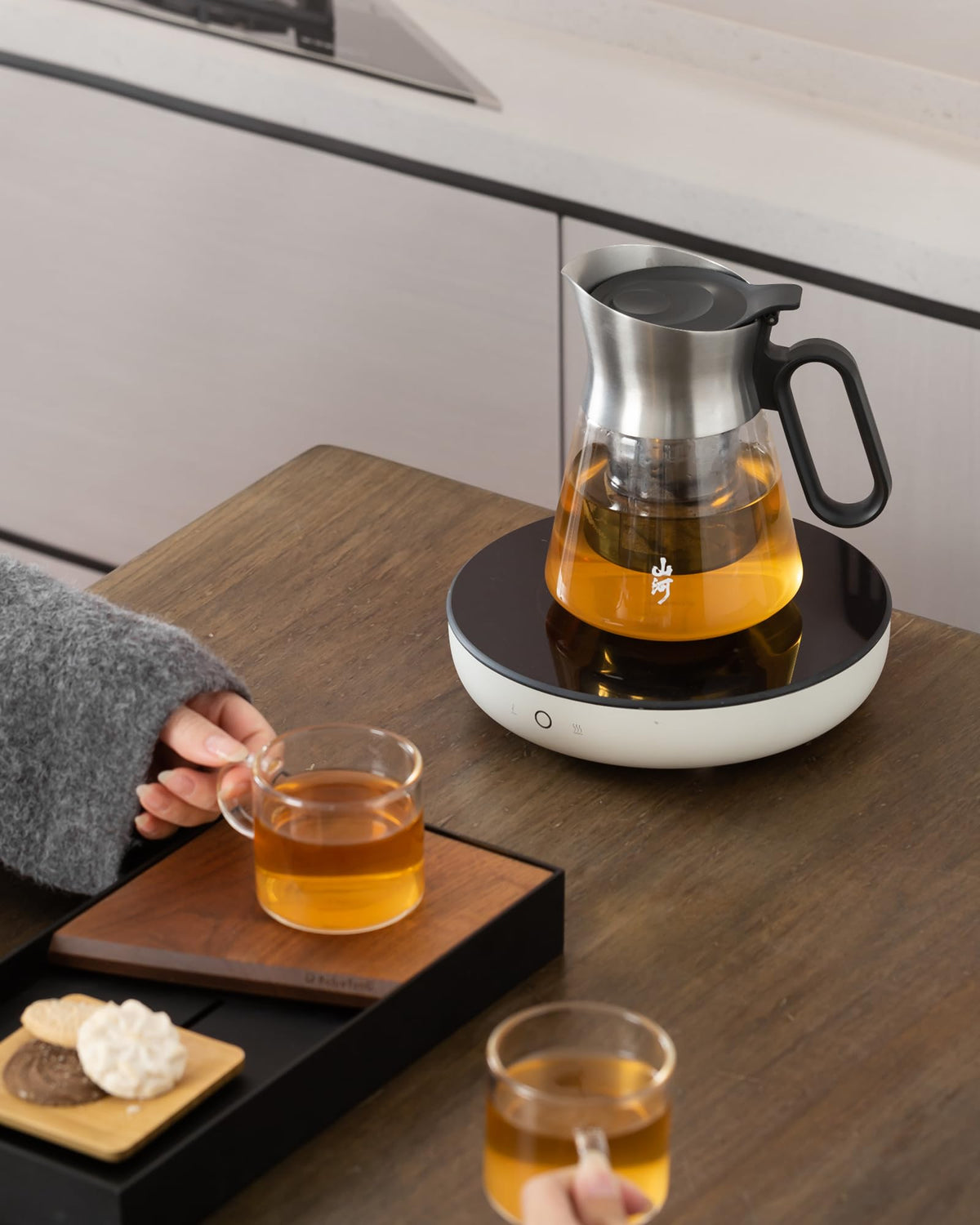Glass Teapot with Infuser with 2 Cups for Loose Tea Steeper