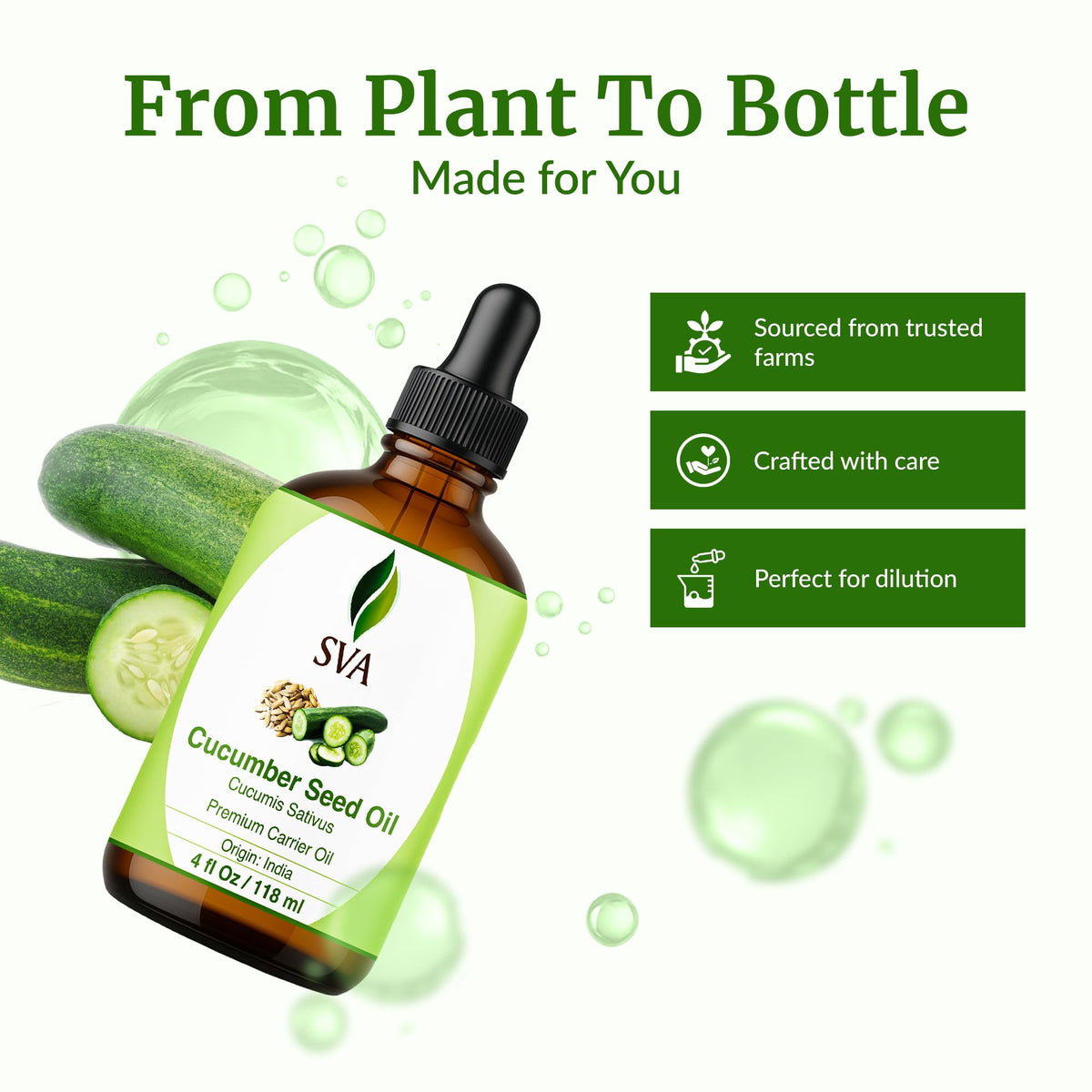 SVA Cucumber Seed Carrier Oil (4 Fl Oz)