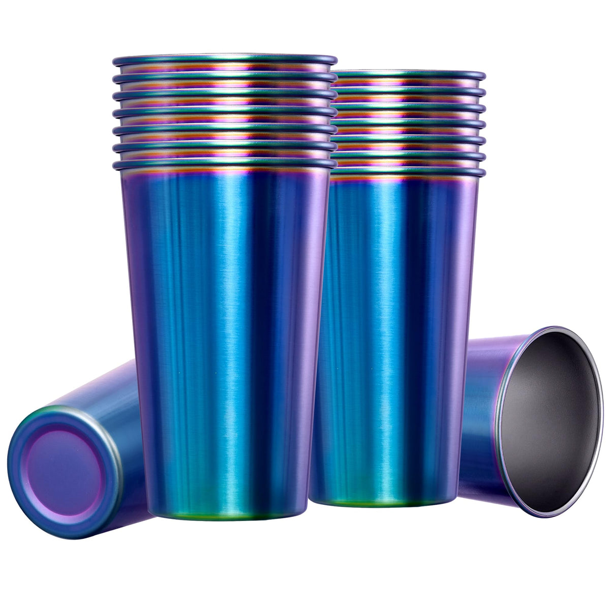 16 Pack 24oz Stainless Steel Pint Cup