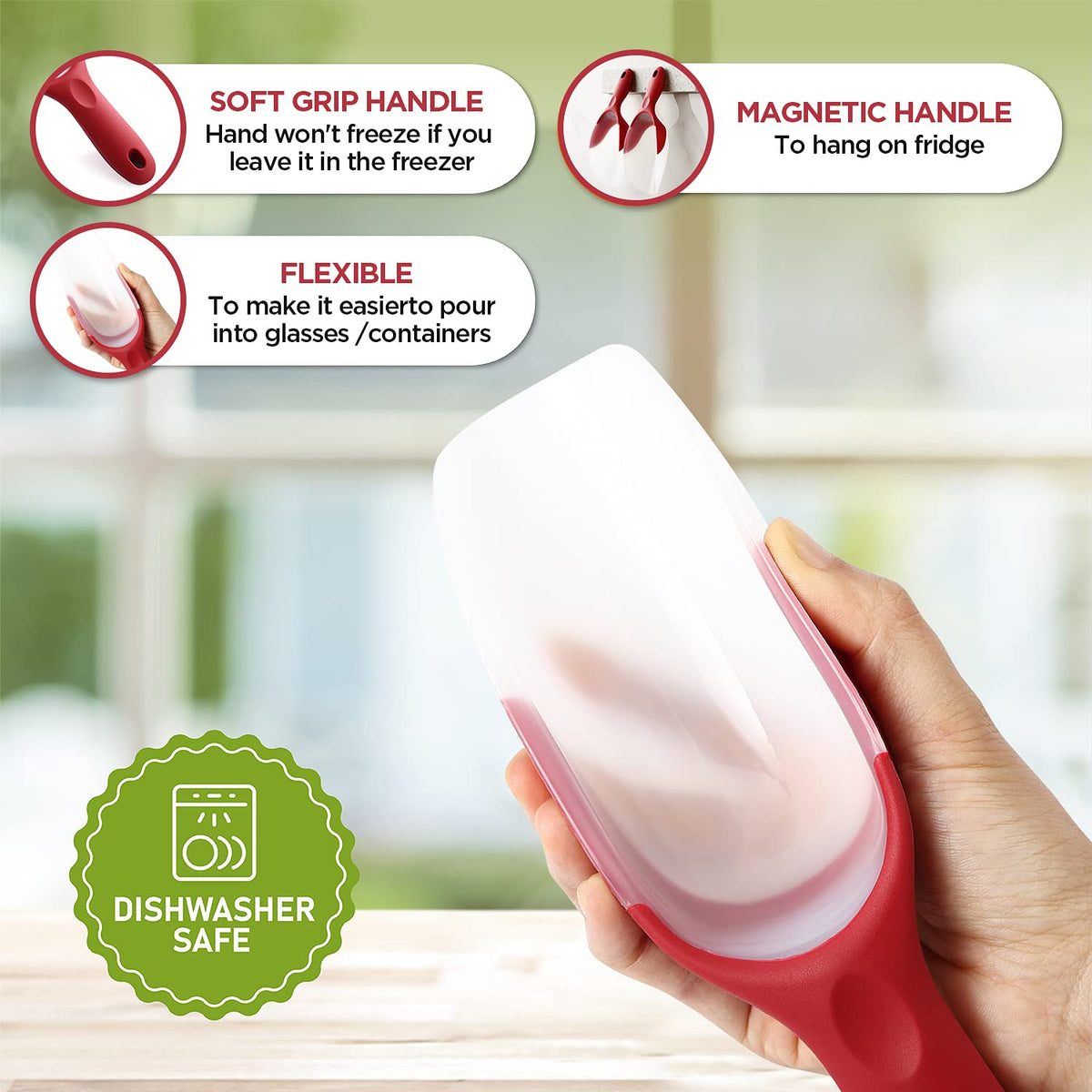 Magnetic Ice Scoop for Freezer