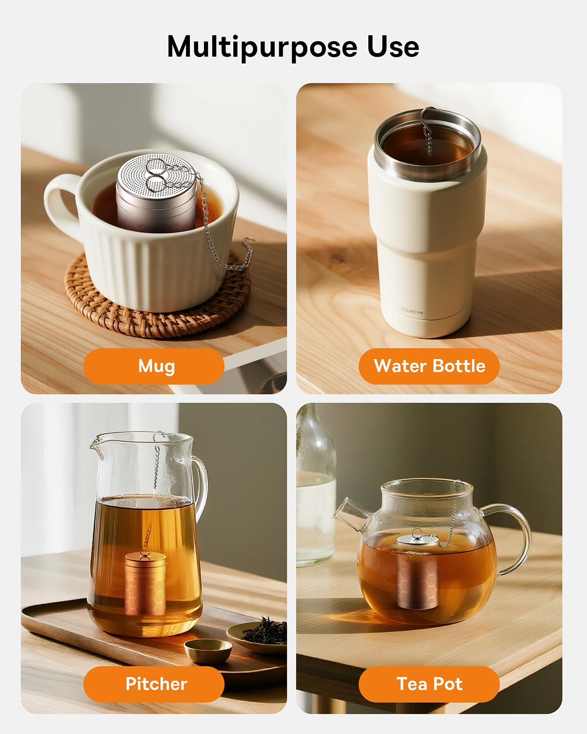 Tea Infusers Extra Fine Mesh Tea Strainers for Loose Tea