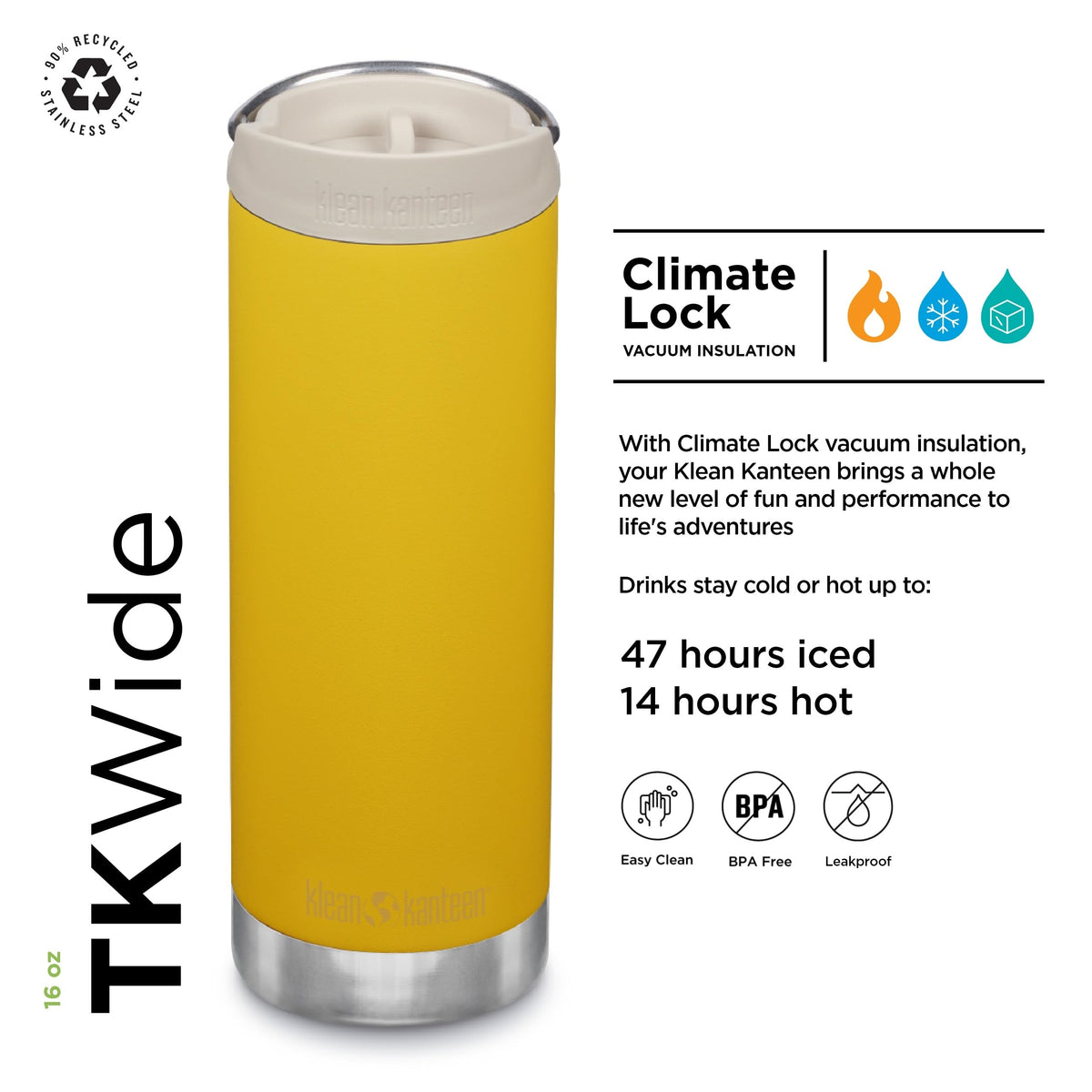 16oz TKWide Insulated Coffee Tumbler with Café Cap