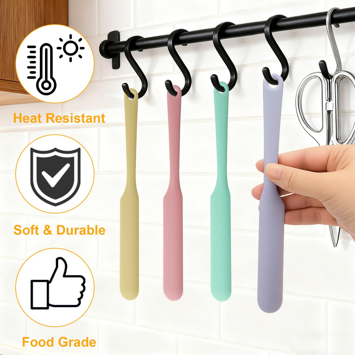 Silicone Chocolate Melting Cup Set with 6 Silicone Measuring Cups (10 Count)
