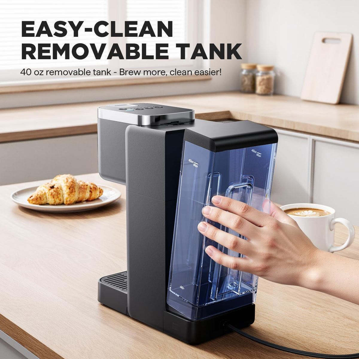 Single Serve Coffee Maker for K Cups and Grounds with 3 Brew Styles