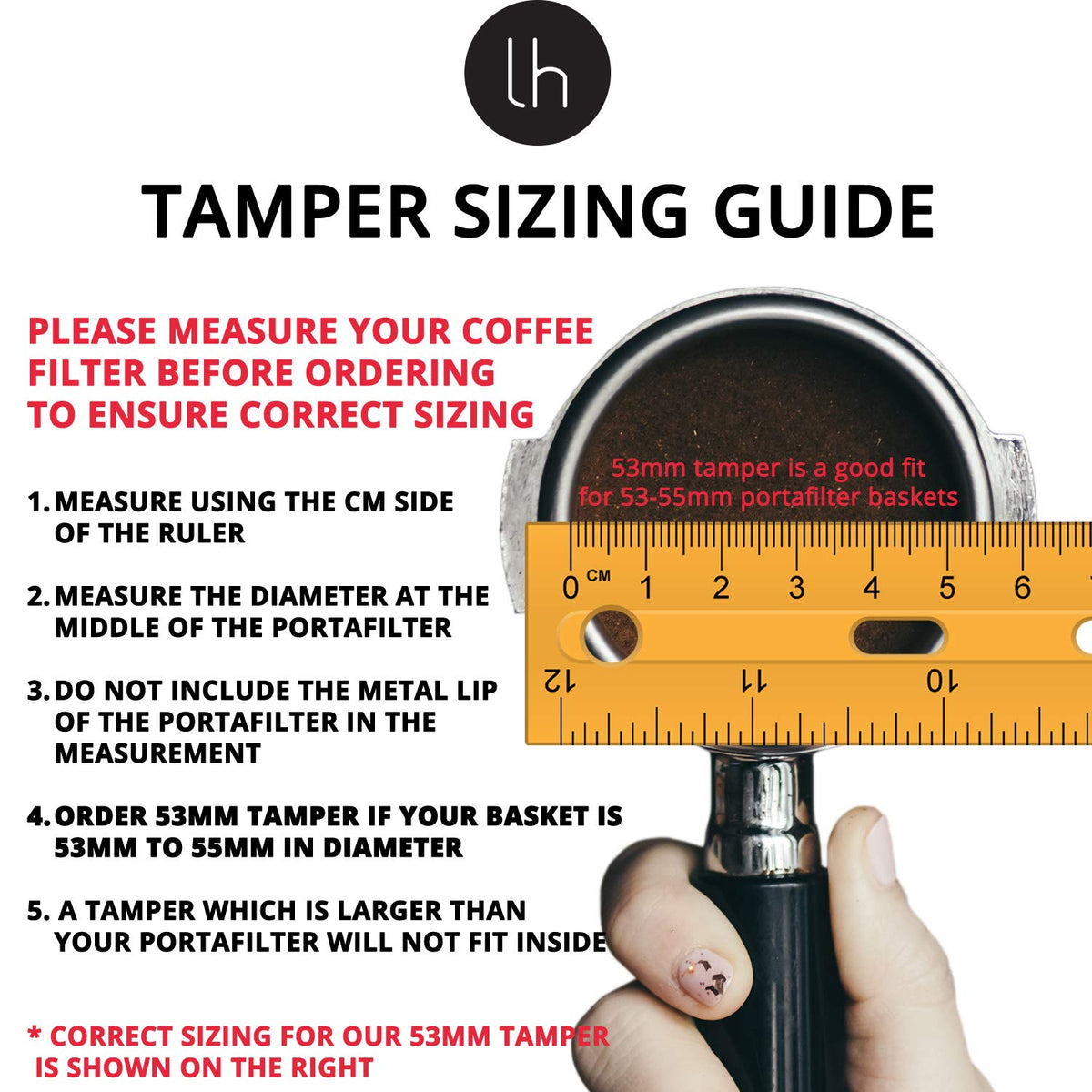 53mm Calibrated Coffee Tamper for Espresso Machine with Spring Loaded 100% Flat Stainless Steel Base