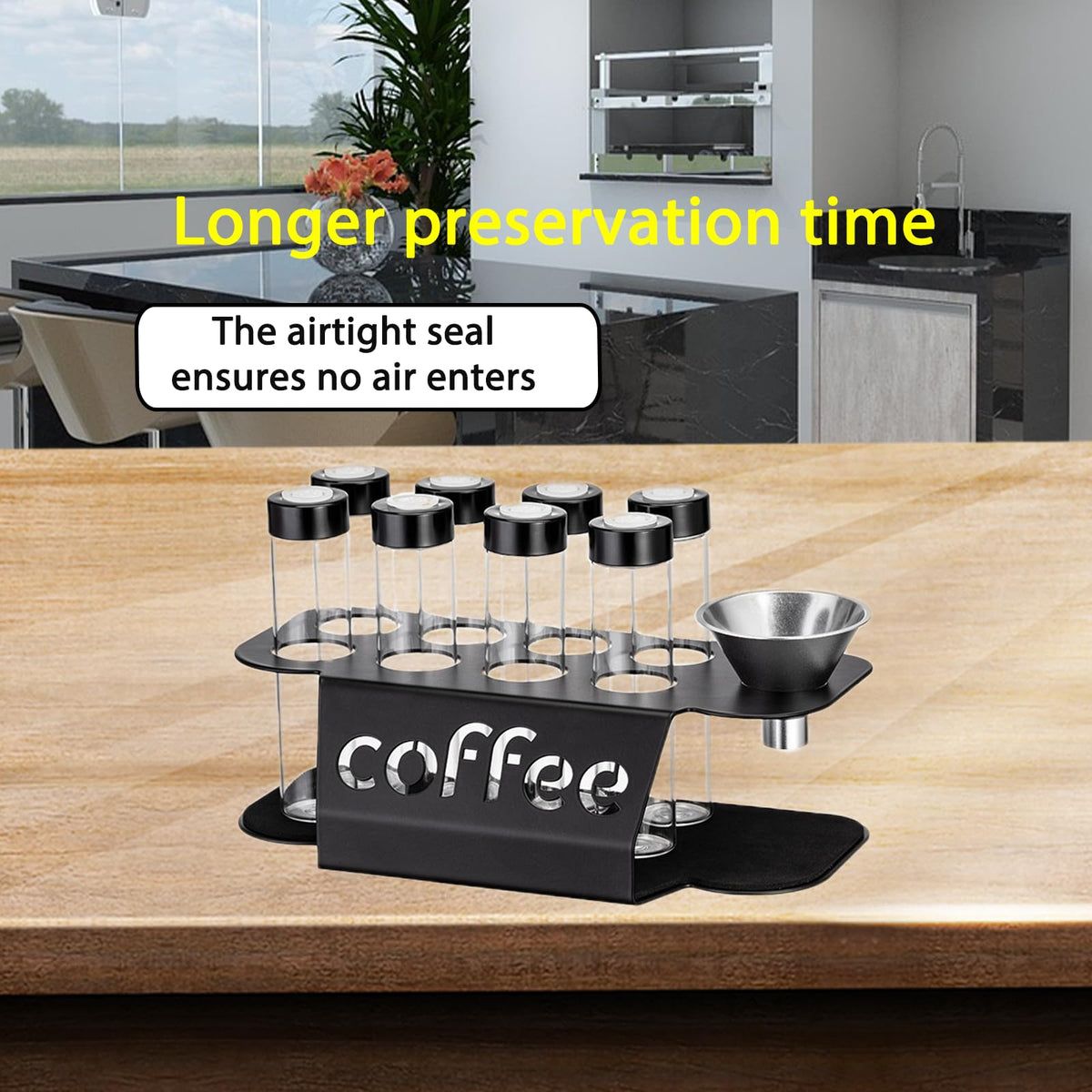 8 Piece Vacuum Coffee Canister Set