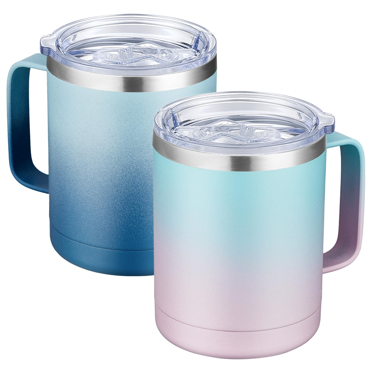12oz Coffee Mug With Handle 2 Pack Bulk (2 Count)