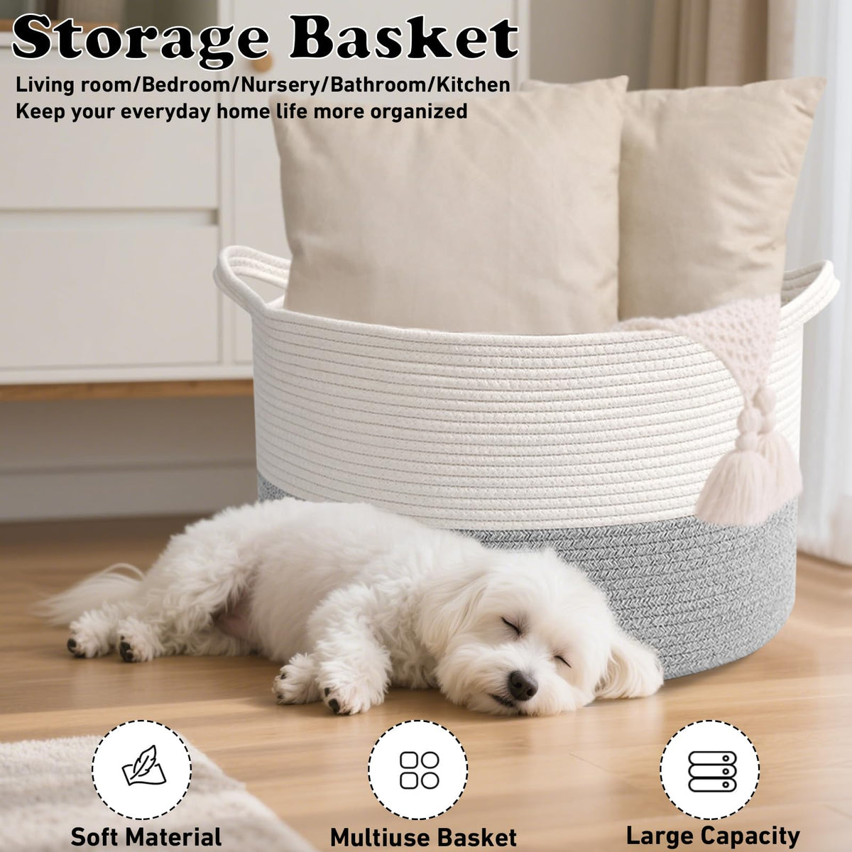 90L Extra Large Blanket Basket