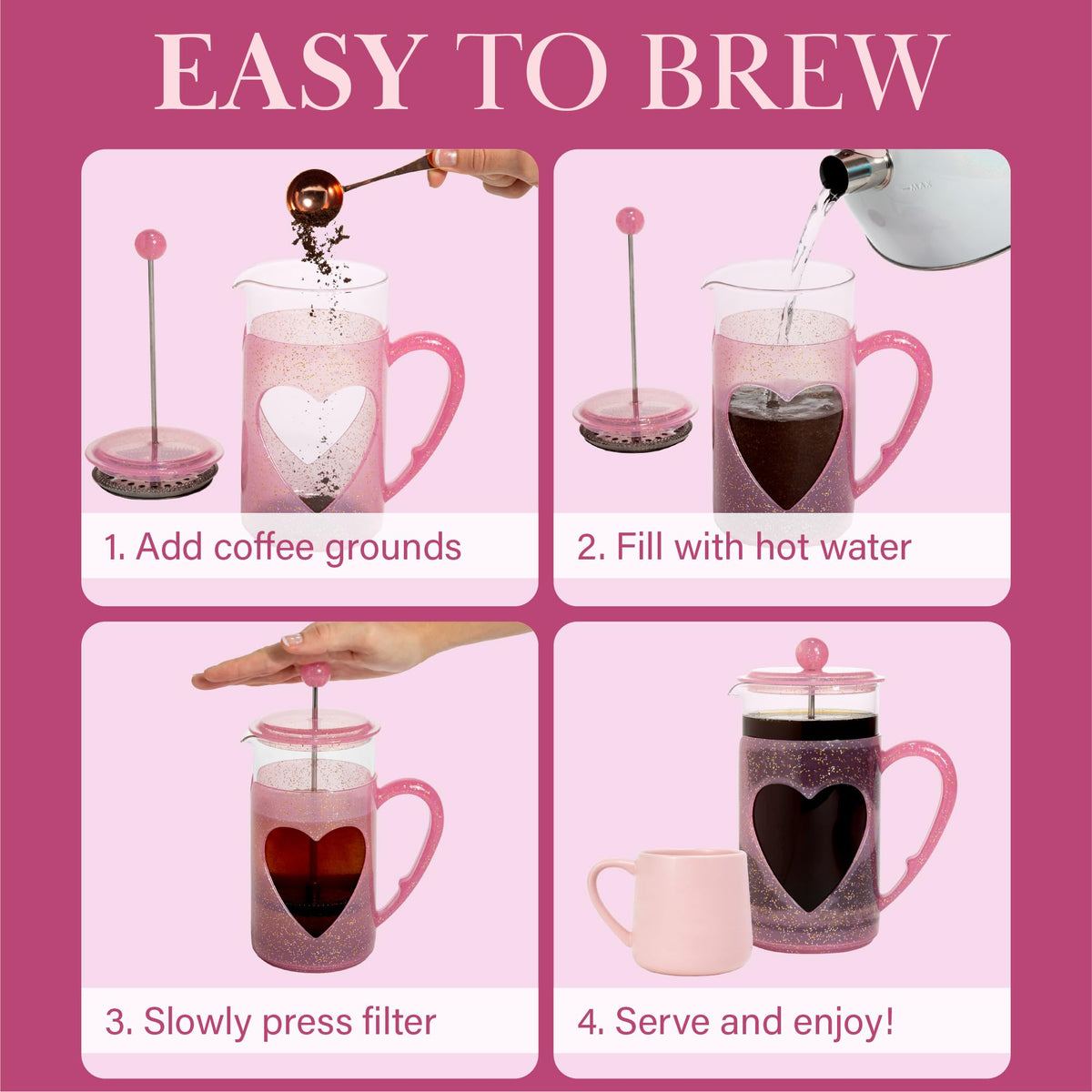 8 Cup French Press Coffee Maker