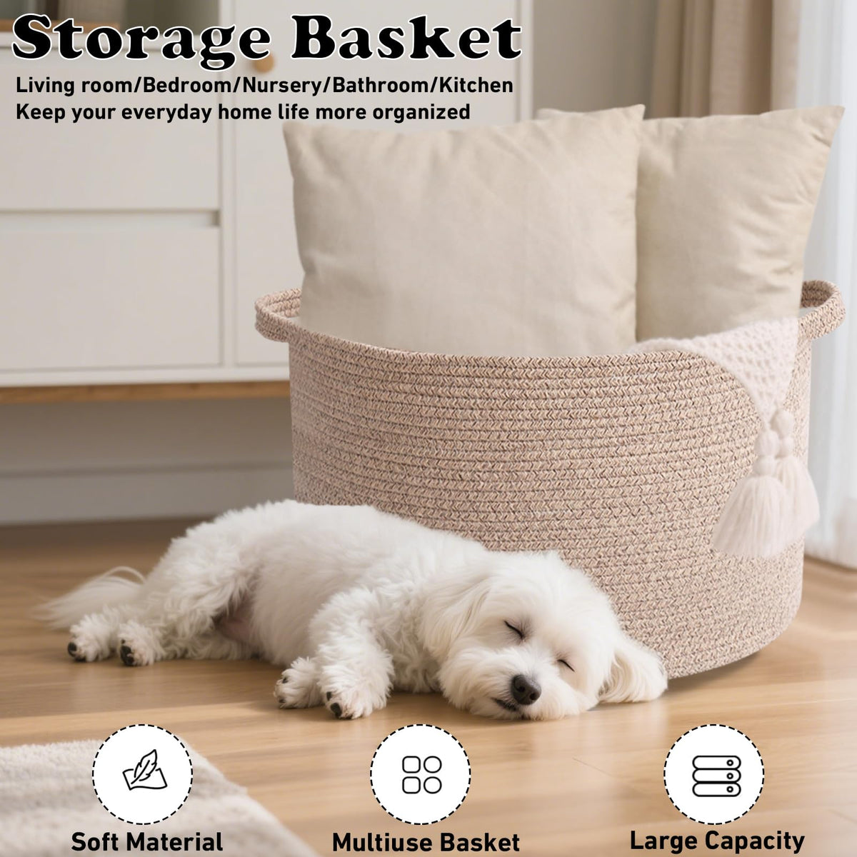 90L Extra Large Blanket Basket