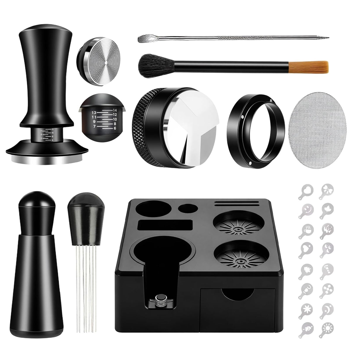 9 Pcs 51mm Espresso Accessories Kit for Coffee WDT Tool Accessories Set