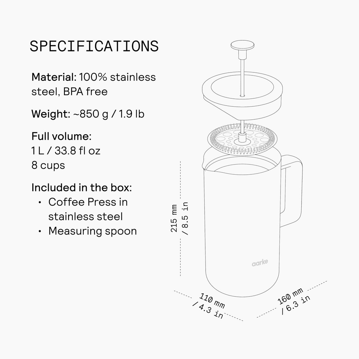 Coffee Press Stainless Steel