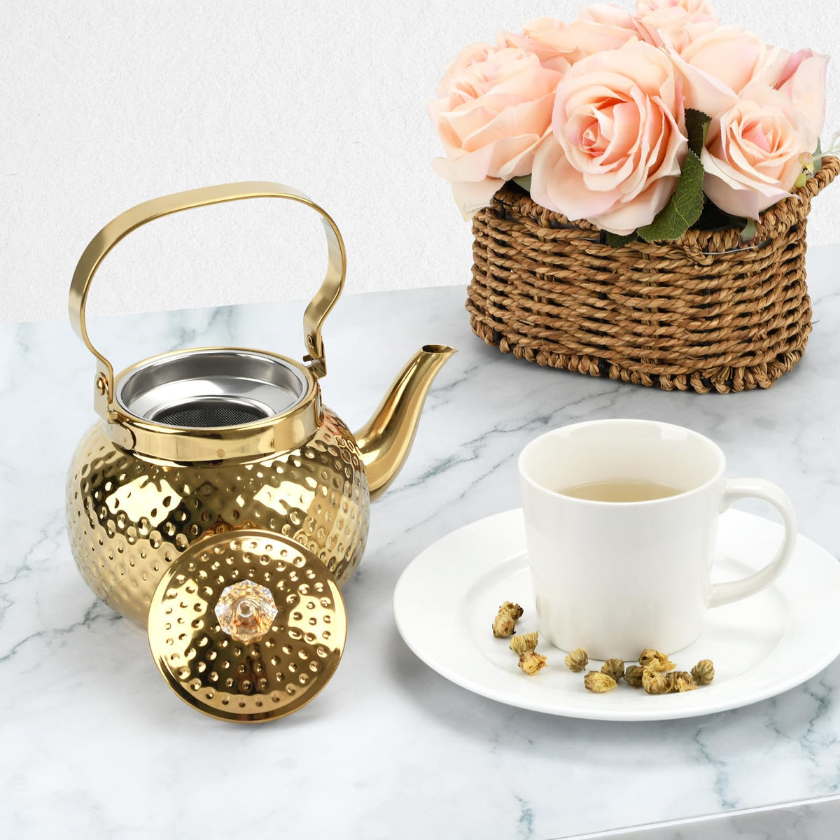 1.2L Hammered Tea Kettle Stovetop