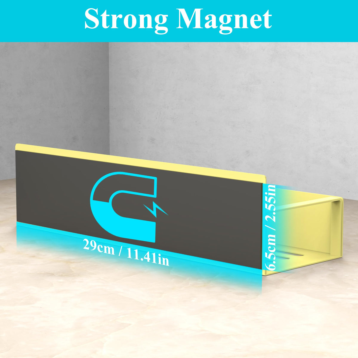 Metal Magnetic Spice Rack for Refrigerator Yellow (4 Count)