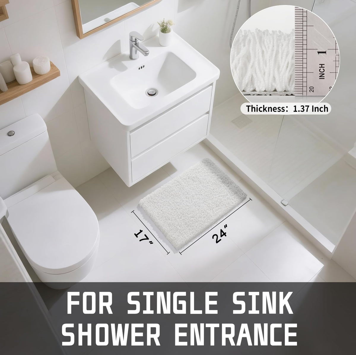 Bathroom Rugs Non Slip Washable