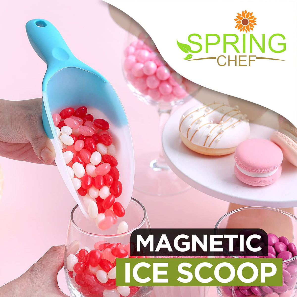 Magnetic Ice Scoop for Freezer (2 Count)