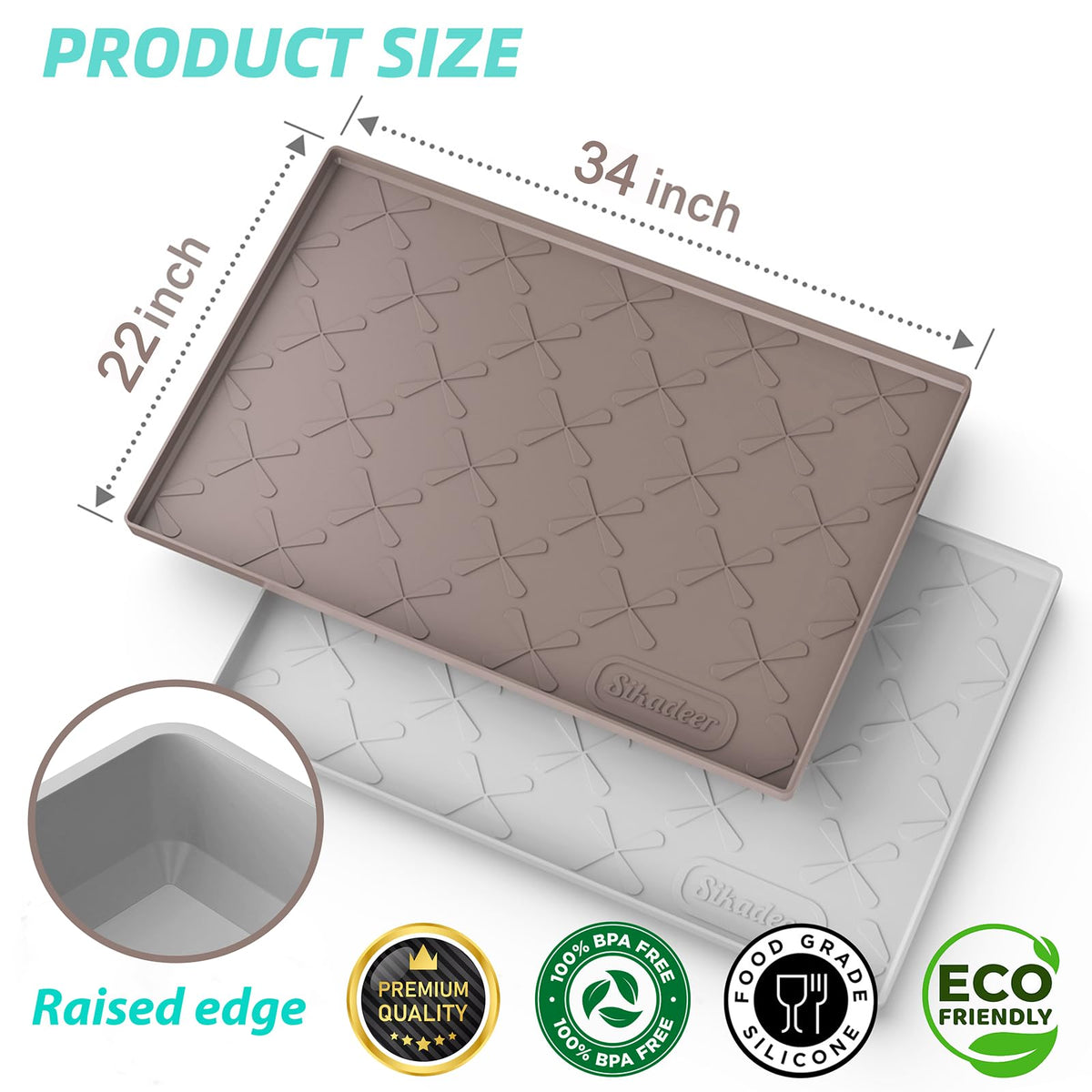 Waterproof Under Sink Mat 34"x22"