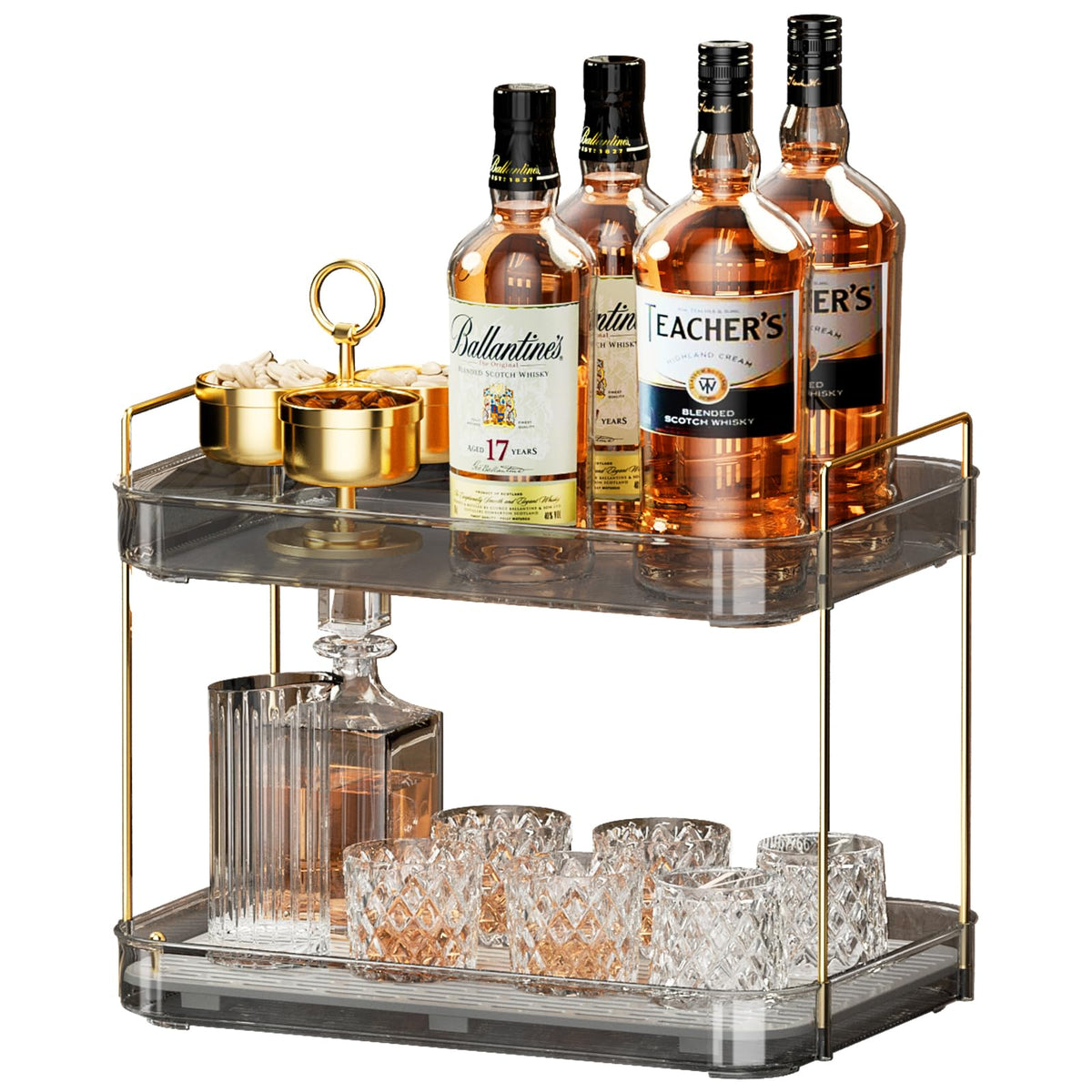 Whiskey Tray Glass Cup Rack