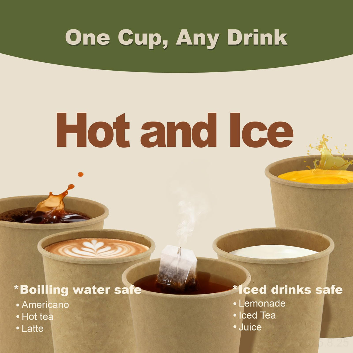 8 oz 50 Pack Disposable Coffee Cups (50 Count)