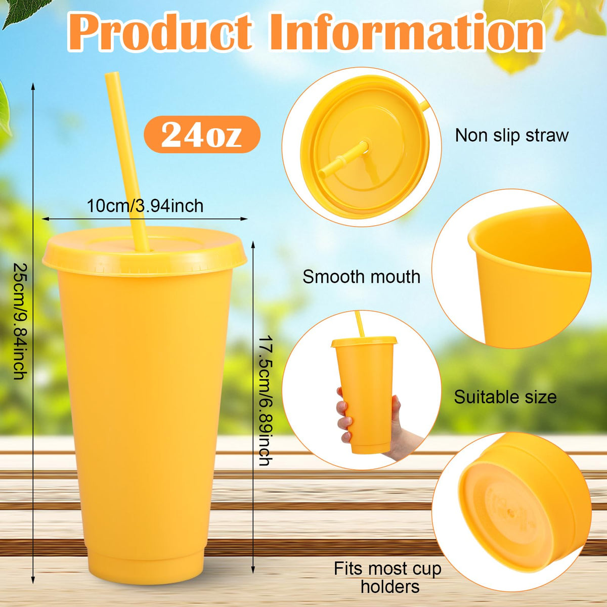 30 Pack Plastic Cups with Lids Straws (30 Count)