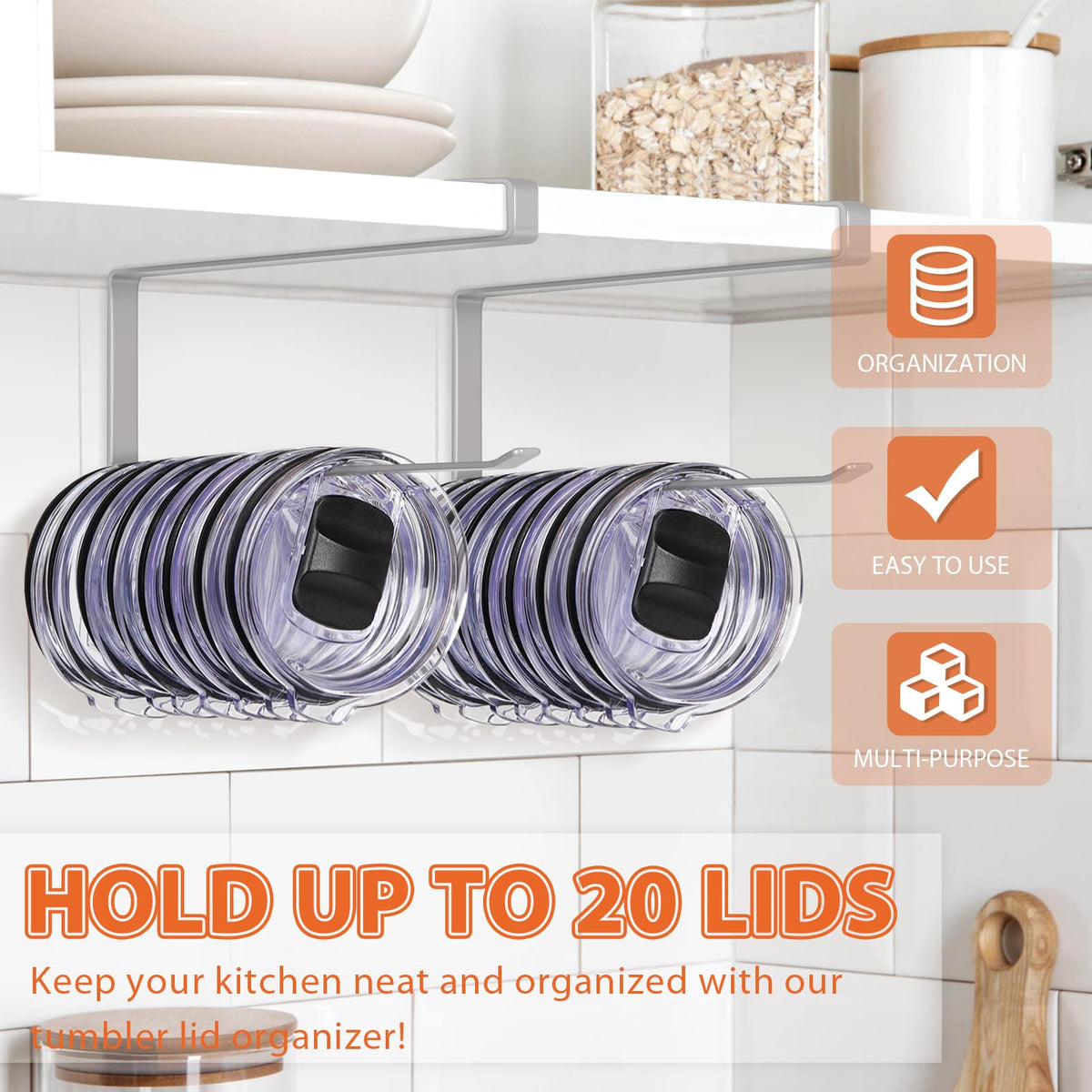 2 Pack Tumbler Lid Organizer