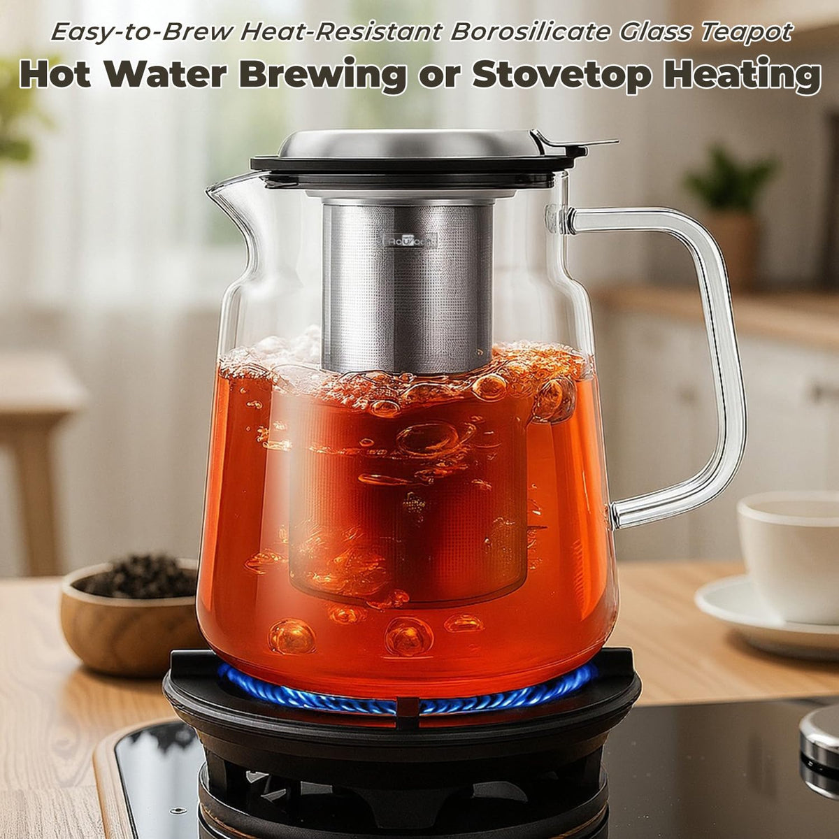 57oz Glass Tea Pot with Infuser (57 Count)