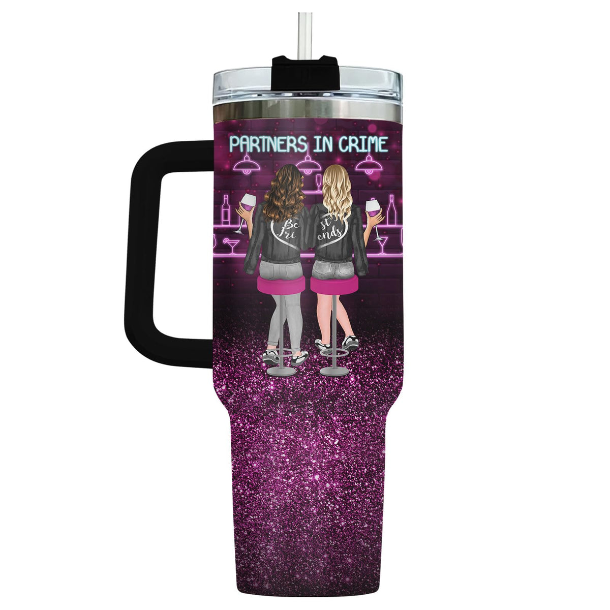 Partners Crime Bestie 40 oz Tumbler with Handle