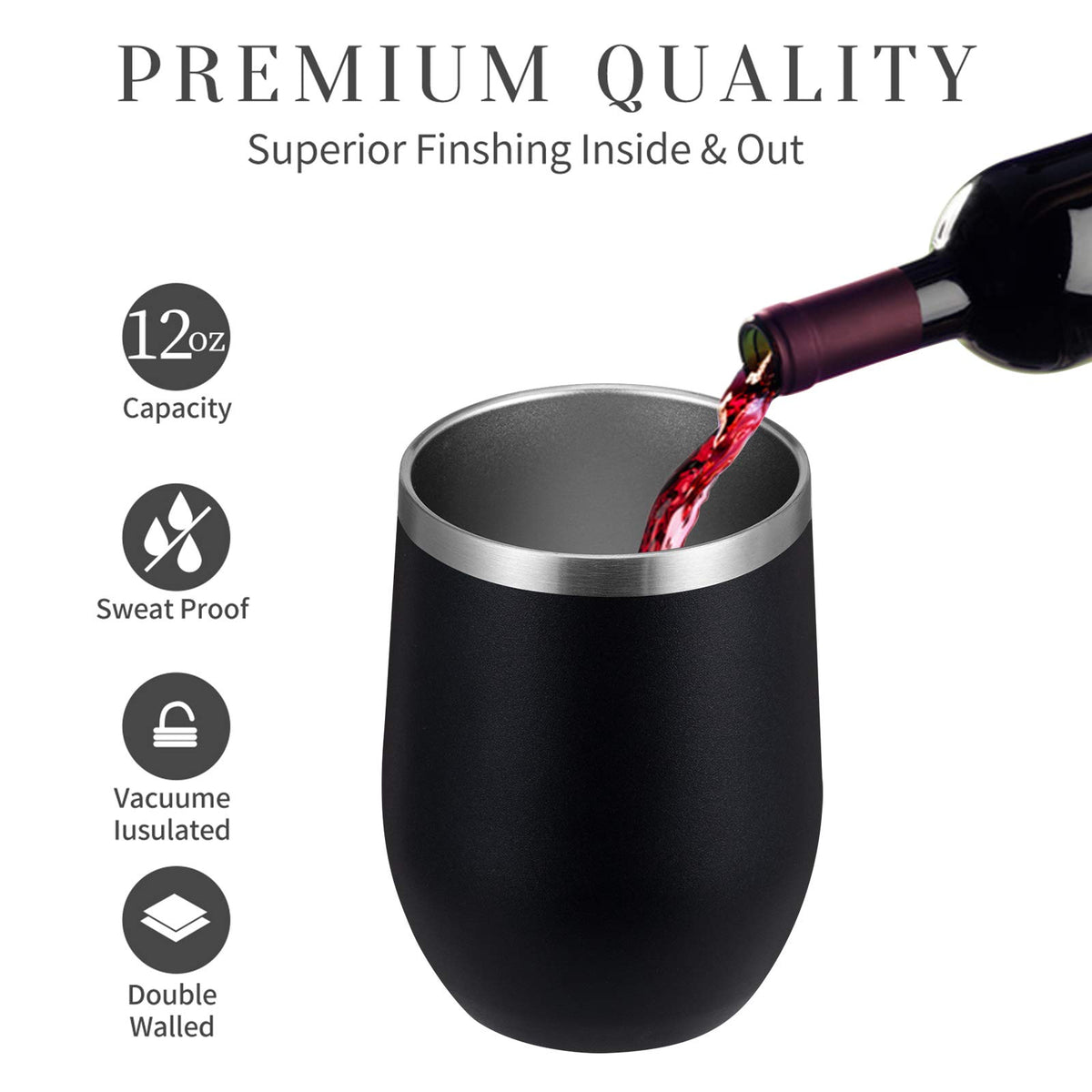 12oz Wine Tumbler Mix Color 12 Pack Bulk Gifts for Women (12 Count)