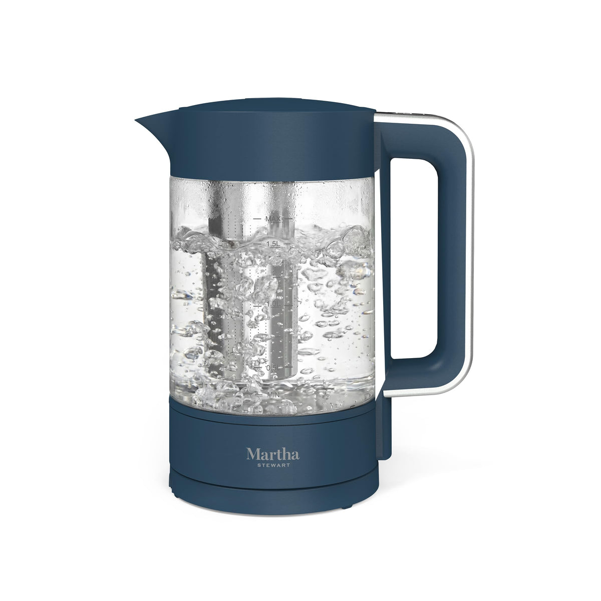 1.7L Glass Carafe Electric Kettle with Removable Tea Infuser