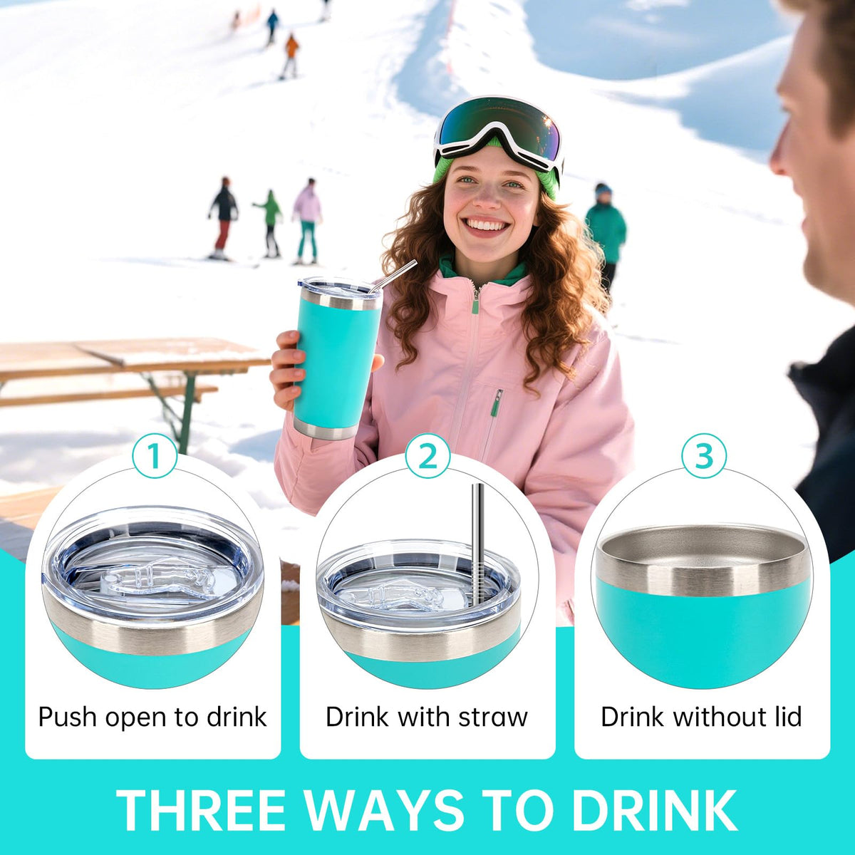 32 Pack 20oz Stainless Steel Insulated Bulk Tumblers with Lid&Straw (32 Count)