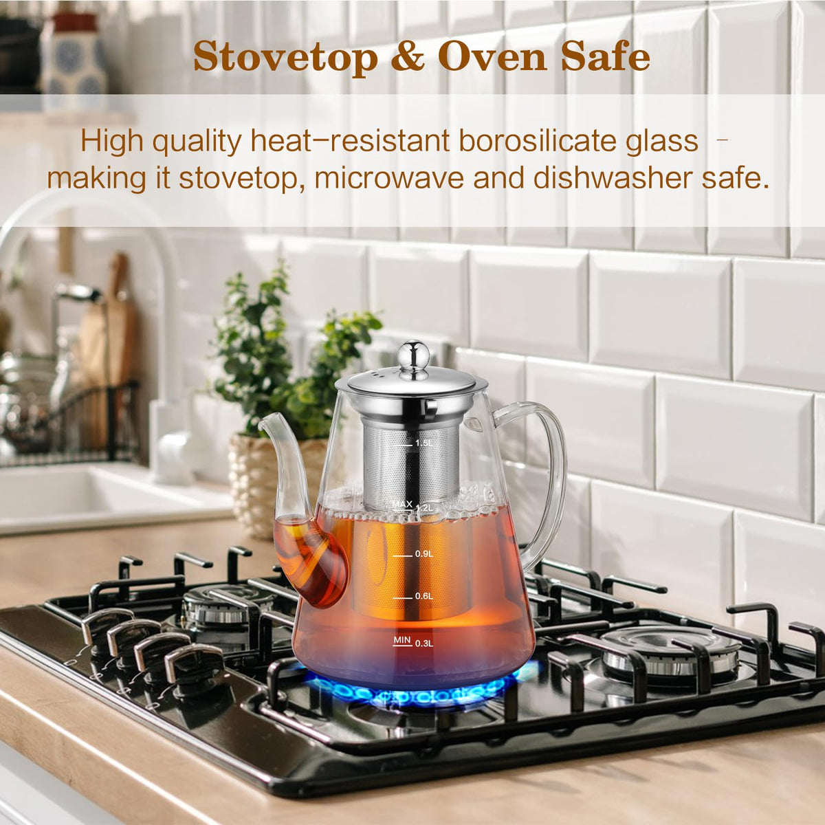 1500ml Glass Teapot