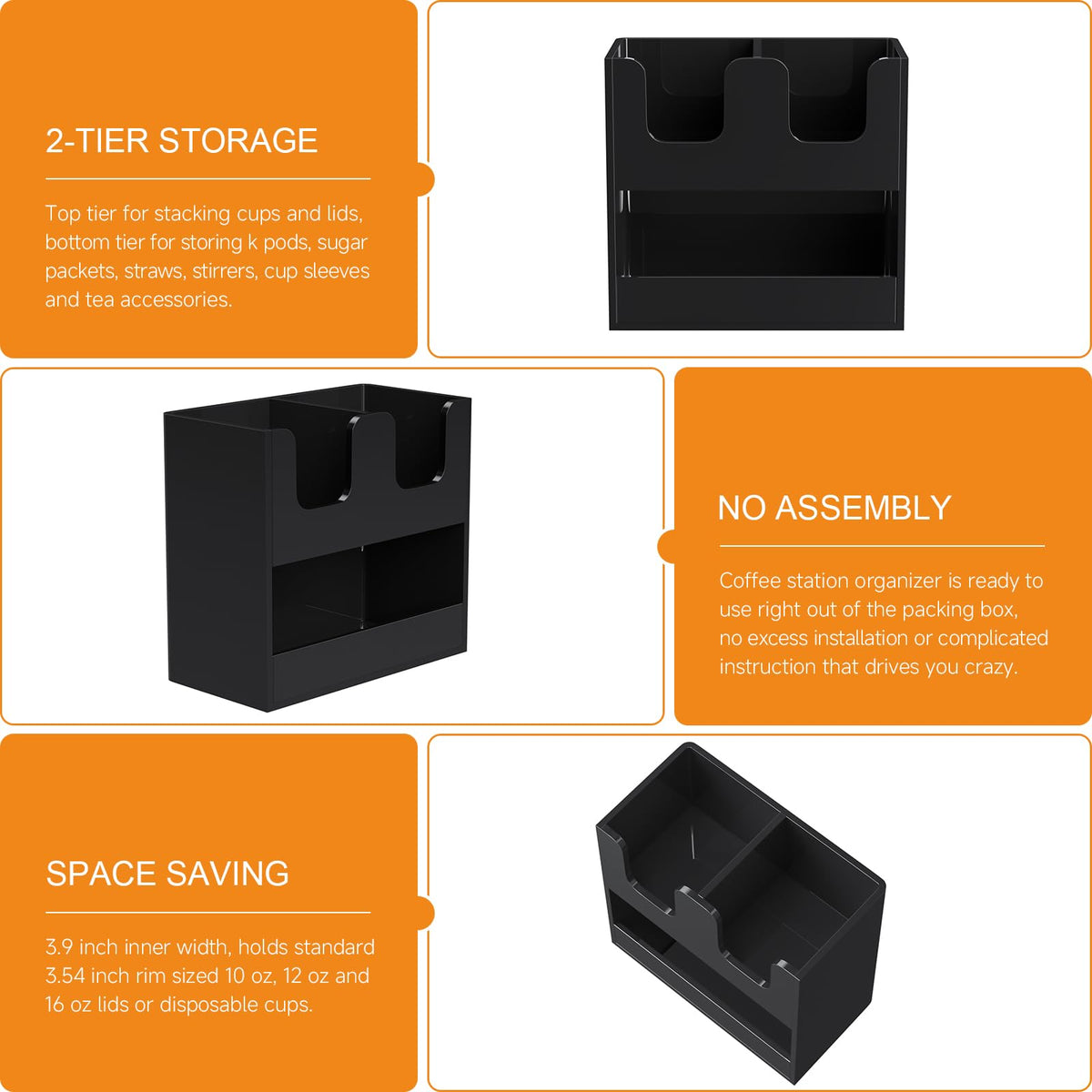 3 Compartment Cup Holder for Countertop
