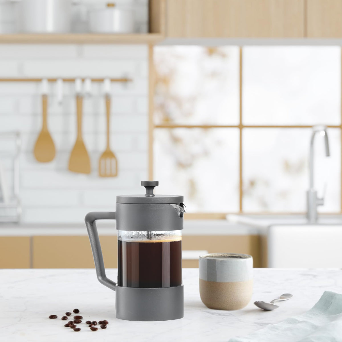 Borosilicate Glass French Press Coffee Maker