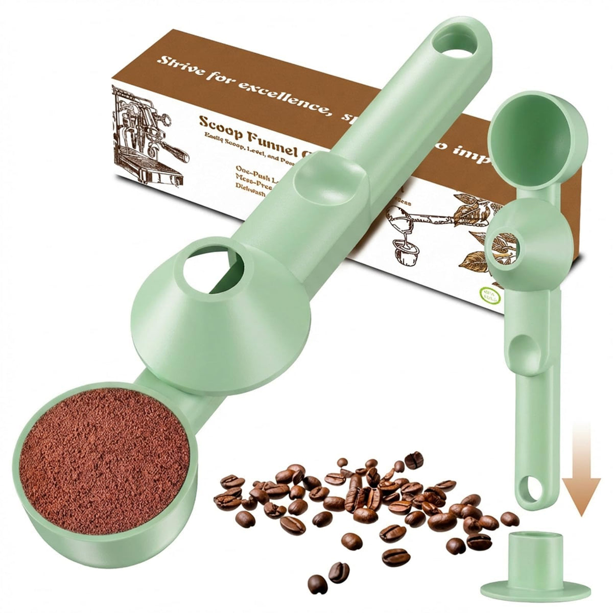 Coffee Scoop with Funnel for Ground Coffee