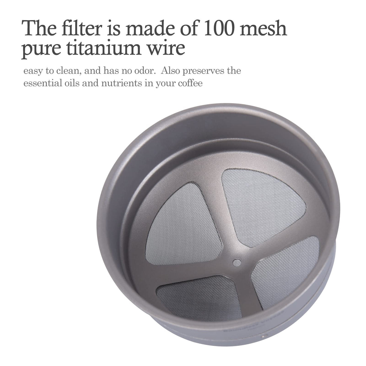 Pure Titanium Coffee Filter Paperless