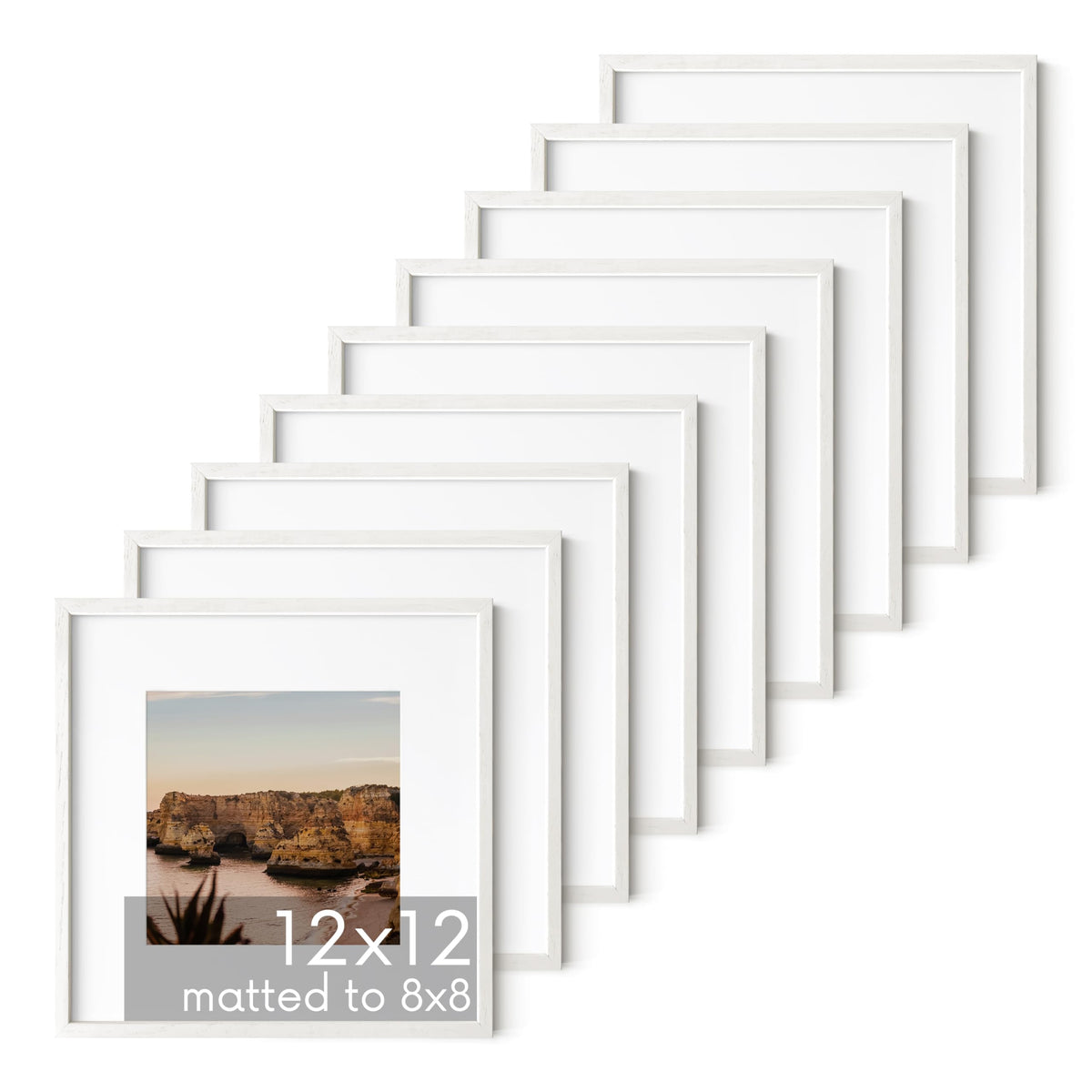 White Square Frames Set of 9