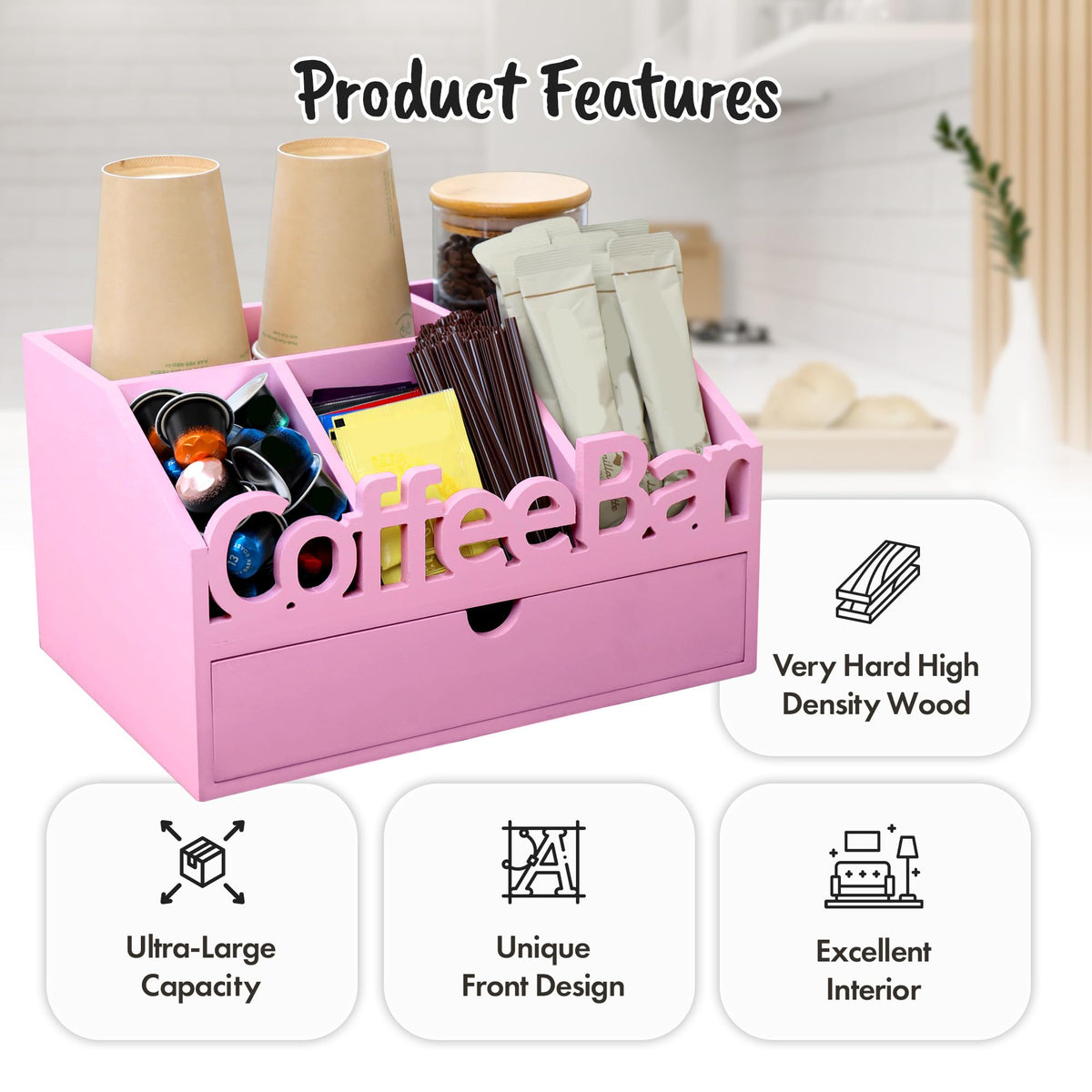 Coffee Bar Organizer Countertop