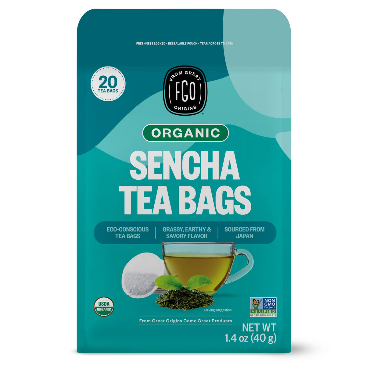 Organic Japanese Sencha Green Tea (20 Count)