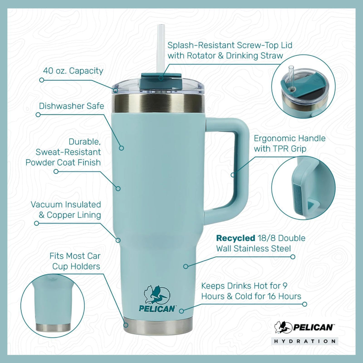 Pelican Hydration Pelican Porter™ 40 oz Vacuum Insulated Tumbler
