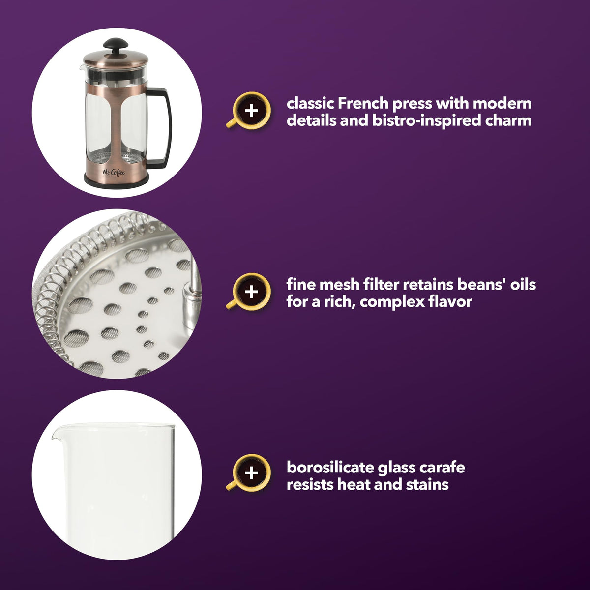 Daily Brew French Press Coffee Maker