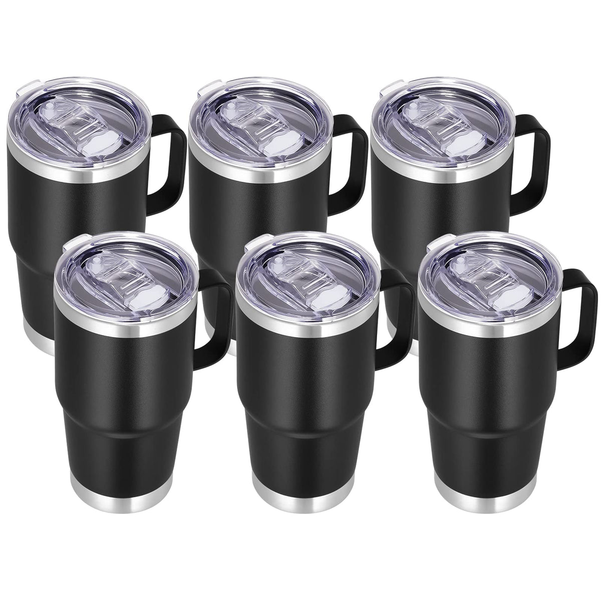 20 oz Tumbler Bulk with Handle Lid and Straw (6 Count)