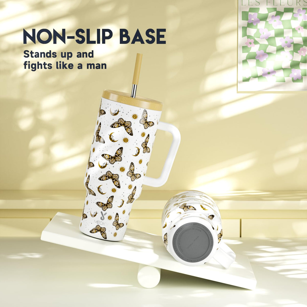 40 oz Tumbler with Handle and Straw